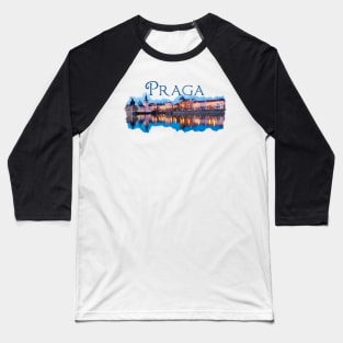 Praga: Evening Skyline Baseball T-Shirt